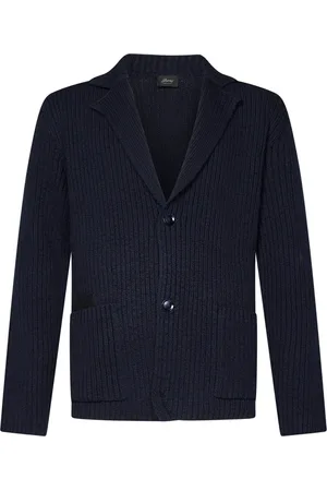 BRIONI Homme, Vestes, Bleu, Taille: L Veste en Coton Bleu Coupe Régulière