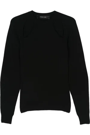 FEDERICA TOSI Femme, Pulls, Noir, Taille: 36 FR Pull col rond pour femme