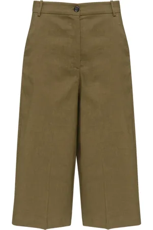 Pinko Femme, Pantalons, Vert, Taille: 38 FR Shorts Bermuda Lin Olivia