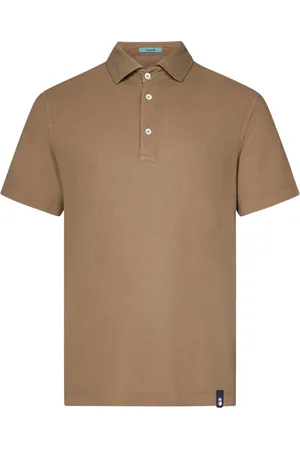 DRUMOHR Homme, Tops, Brun, Taille: 2XL Polo noisette avec patte de boutonnage
