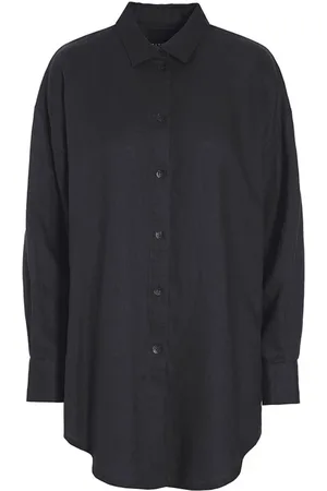 Bitte Kai Rand Femme, Blouses et Chemises, Noir, Taille: 38 FR Chemise en Lin Aérien Noir