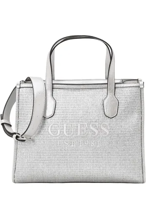 Guess Femme, Sacs, Gris, Taille: ONE Size Sac à main XXL Silvana - jeans.