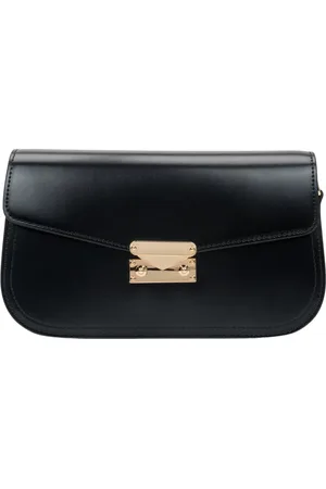 Estro Femme, Sacs, Noir, Taille: ONE Size Sac à bandoulière noir pour femmes en cuir véritable