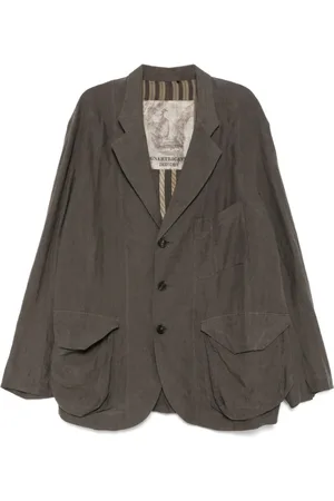 ZIGGY CHEN Homme, Vestes, Gris, Taille: M Veste Gris Fumée avec Fermeture Boutonnée Avant
