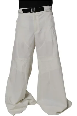 Dolce & Gabbana Homme, Pantalons, Blanc, Taille: L Pantalon Large Blanc