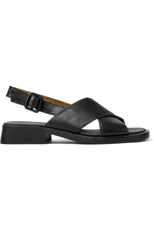 Camper Femme, Chaussures, Noir, Taille: 36 EU Flat Sandales