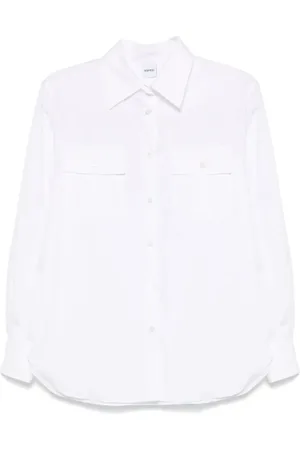 Aspesi Femme, Blouses et Chemises, Blanc, Taille: 34 FR Chemise à Rayures Boutons Poches Poitrine