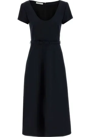 Alessandra Rich Femme, Robes, Bleu, Taille: 42 FR Robe en Laine Ceinturée