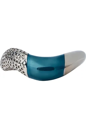 Kiko Kostadinov Femme, Accessoires, Gris, Taille: ONE Size Bracelet plaqué sculptural avec panneaux contrastés