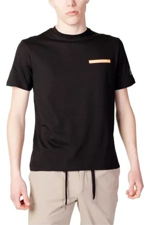 sunseeker Homme, Tops, Noir, Taille: S T-shirt en Coton Noir Collection Printemps/Été