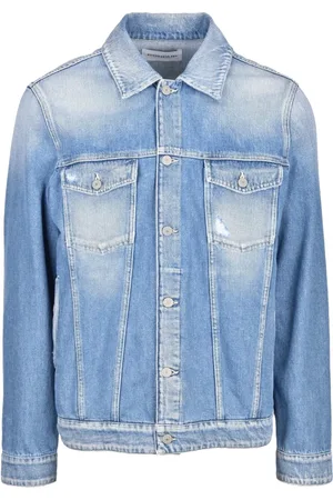 Dondup Homme, Vestes, Bleu, Taille: L Veste en denim avec fermeture boutonnée