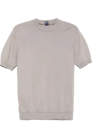 FEDELI Homme, Pulls, , Taille: 2XL T-shirt en Tricot de Coton Fabriqué en Italie