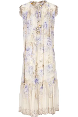 ZIMMERMANN Femme, Robes, Multicolore, Taille: 42 FR Robe sans manches à col en V floral