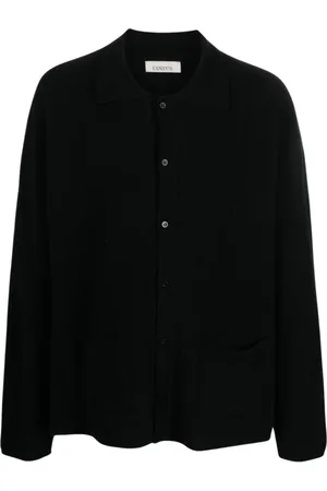 LANEUS Homme, Pulls, Noir, Taille: L Polo Homme Chemise