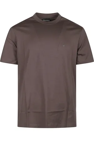 Emporio Armani Homme, Tops, Brun, Taille: 2XL T-shirt emblématique de voyage