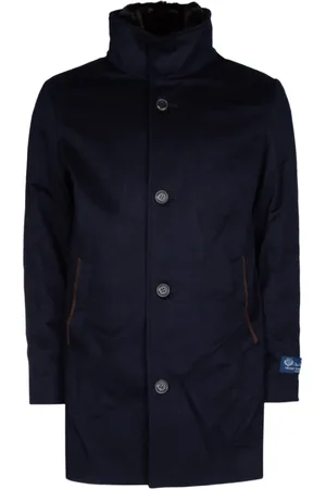 Paul & Shark Homme, Manteaux, Bleu, Taille: M Collection de Maille Élégante