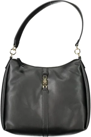 Tommy Hilfiger Femme, Sacs, Noir, Taille: ONE Size Sac à Bandoulière Noir avec Fermeture Éclair
