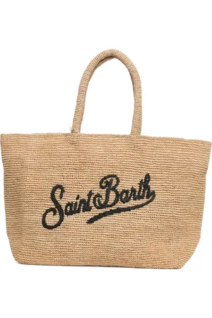 MC2 SAINT BARTH Femme, Sacs, , Taille: ONE Size Sac à Bandoulière en Rafia Naturel pour la Plage