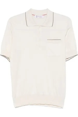 Brunello Cucinelli Homme, Tops, Blanc, Taille: M Hauts Élégants pour Hommes
