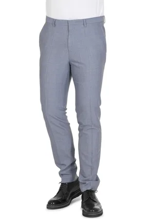 HUGO BOSS Homme, Pantalons, Bleu, Taille: M Pantalon de costume bleu clair en laine mélangée