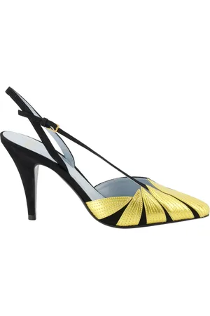 VALENTINO GARAVANI Femme, Chaussures, Noir, Taille: 36 EU Escarpins en Cuir Noir et Or