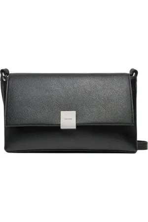 Calvin Klein Femme, Sacs, Noir, Taille: ONE Size Sac bandoulière noir en simili cuir