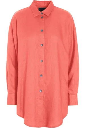 Bitte Kai Rand Femme, Blouses et Chemises, Rouge, Taille: 44 FR Chemise en Lin Aérien Cool Coral