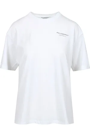 Serafini Femme, Tops, Blanc, Taille: 40 FR T-shirts Col Rond avec Logo