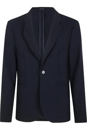 Emporio Armani Homme, Vestes, Noir, Taille: L Blazers Classiques à Boutonnière Frontale
