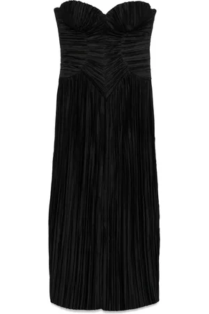Cult Gaia Femme, Robes, Noir, Taille: 38 FR Robe Noire sans Bretelles avec Col en Cœur