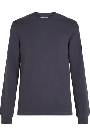 Calvin Klein Homme, Pulls, Bleu, Taille: M T-shirt à Manches Longues en Coton