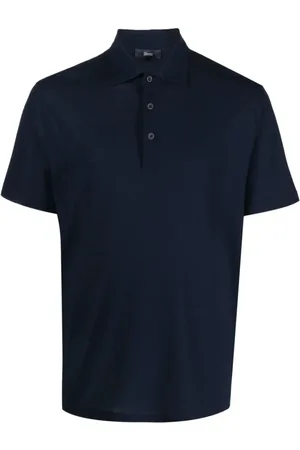 HERNO Homme, Tops, Bleu, Taille: M Polo Bleu Foncé Style Classique