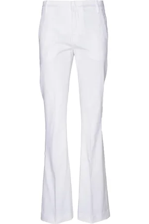 Dondup Femme, Pantalons, Blanc, Taille: W29 Pantalon évasé avec poches zippées