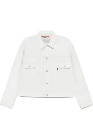 JUNYA WATANABE Homme, Vestes, Blanc, Taille: L Manteau Blanc à Boutons et Poches