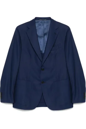 CARUSO Homme, Vestes, Bleu, Taille: 2XL Veste Bleu Marine Boutonnée