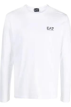 EA7 Homme, Tops, Blanc, Taille: M Long Sleeve Hauts