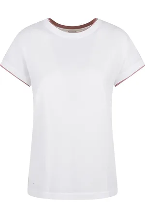 ELEVENTY Femme, Tops, Blanc, Taille: 42 FR T-shirts et Polos en coton Made in Italy