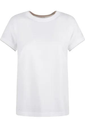 ELEVENTY Femme, Tops, Blanc, Taille: 42 FR Coton Blanc T-shirts et Polos