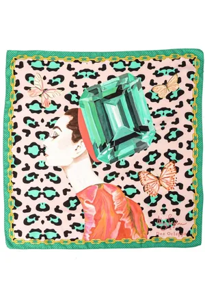DEE OCLEPPO Femme, Accessoires, Multicolore, Taille: ONE Size Foulard en Soie Pop Art Dynamique