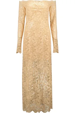 Paco rabanne Femme, Robes, , Taille: 38 FR Robe Longue en Dentelle Collection Automne-Hiver