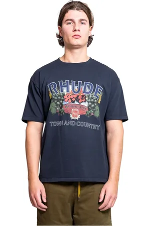 Rhude Homme, Tops, Multicolore, Taille: L Vintage Noir Town and Country Tee
