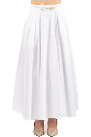 Elisabetta Franchi Femme, Jupes, Blanc, Taille: 42 FR Jupe Élégante Noire