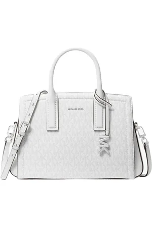 Michael Kors Femme, Sacs, Gris, Taille: ONE Size Satchel métallique avec pieds protecteurs