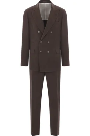 Brunello Cucinelli Homme, Costumes, Brun, Taille: L Costume en lin