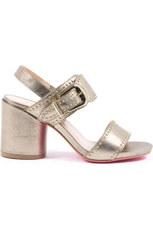 DEE OCLEPPO Femme, Chaussures, Jaune, Taille: 40 EU Sandales à Talons Hauts en Cuir Doré