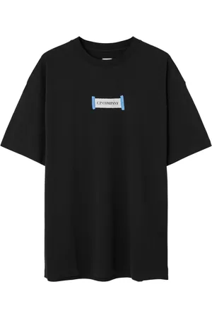 C.P. Company Homme, Tops, Bleu, Taille: M Chemise Bleue avec Imprimé au Dos