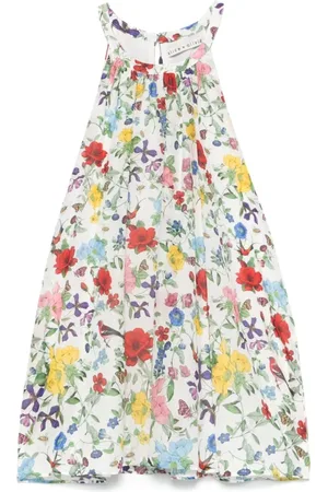 ALICE+OLIVIA Femme, Tops, Multicolore, Taille: 38 FR Haut Multicolore à Col Halter avec Détail de Trou de Serrure