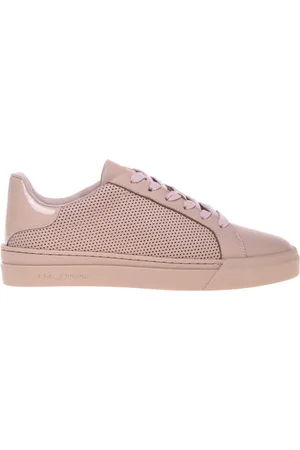 BALDININI Femme, Chaussures, , Taille: 38 1/2 EU Perforated leather and nude patent leather trainer