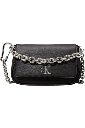 Calvin Klein Femme, Sacs, Noir, Taille: ONE Size Sac bandoulière cuir PU noir