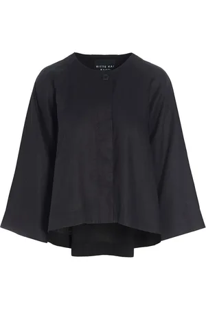 Bitte Kai Rand Femme, Vestes, Noir, Taille: 38 FR Élégante Veste en Lin Noire